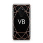 Personalised Black Rose Gold Initials Geometric Huawei Mate 20 Phone Case