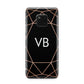 Personalised Black Rose Gold Initials Geometric Huawei Mate 20 Pro Phone Case