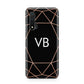 Personalised Black Rose Gold Initials Geometric Huawei Nova 6 Phone Case
