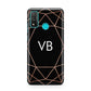 Personalised Black Rose Gold Initials Geometric Huawei P Smart 2020
