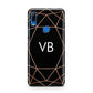 Personalised Black Rose Gold Initials Geometric Huawei P Smart Z