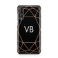 Personalised Black Rose Gold Initials Geometric Huawei P20 Pro Phone Case