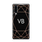 Personalised Black Rose Gold Initials Geometric Huawei P30 Phone Case