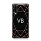 Personalised Black Rose Gold Initials Geometric Huawei P30 Phone Case