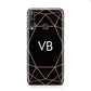 Personalised Black Rose Gold Initials Geometric Huawei P40 Lite E Phone Case