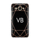 Personalised Black Rose Gold Initials Geometric Huawei Y3 2017