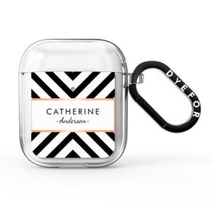 Personalised Black Rose Gold Name Or Initials AirPods Case