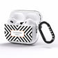 Personalised Black Rose Gold Name Or Initials AirPods Pro Clear Case Side Image