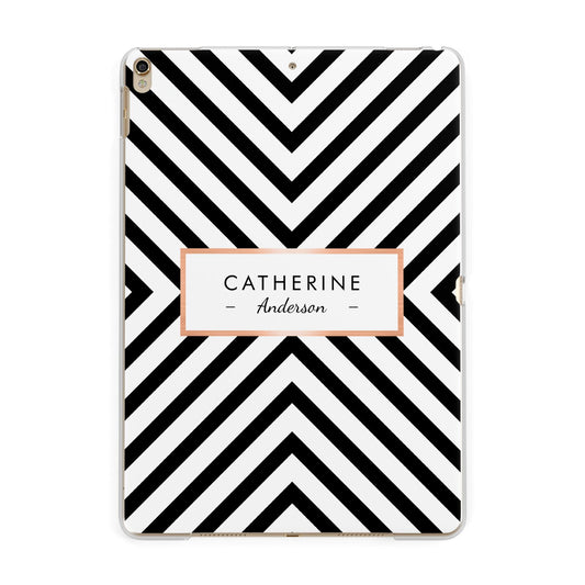 Personalised Black Rose Gold Name Or Initials Apple iPad Gold Case