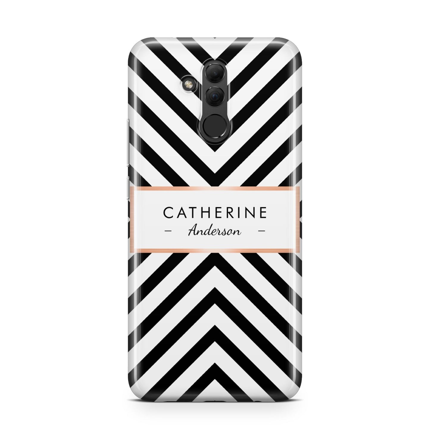 Personalised Black Rose Gold Name Or Initials Huawei Mate 20 Lite