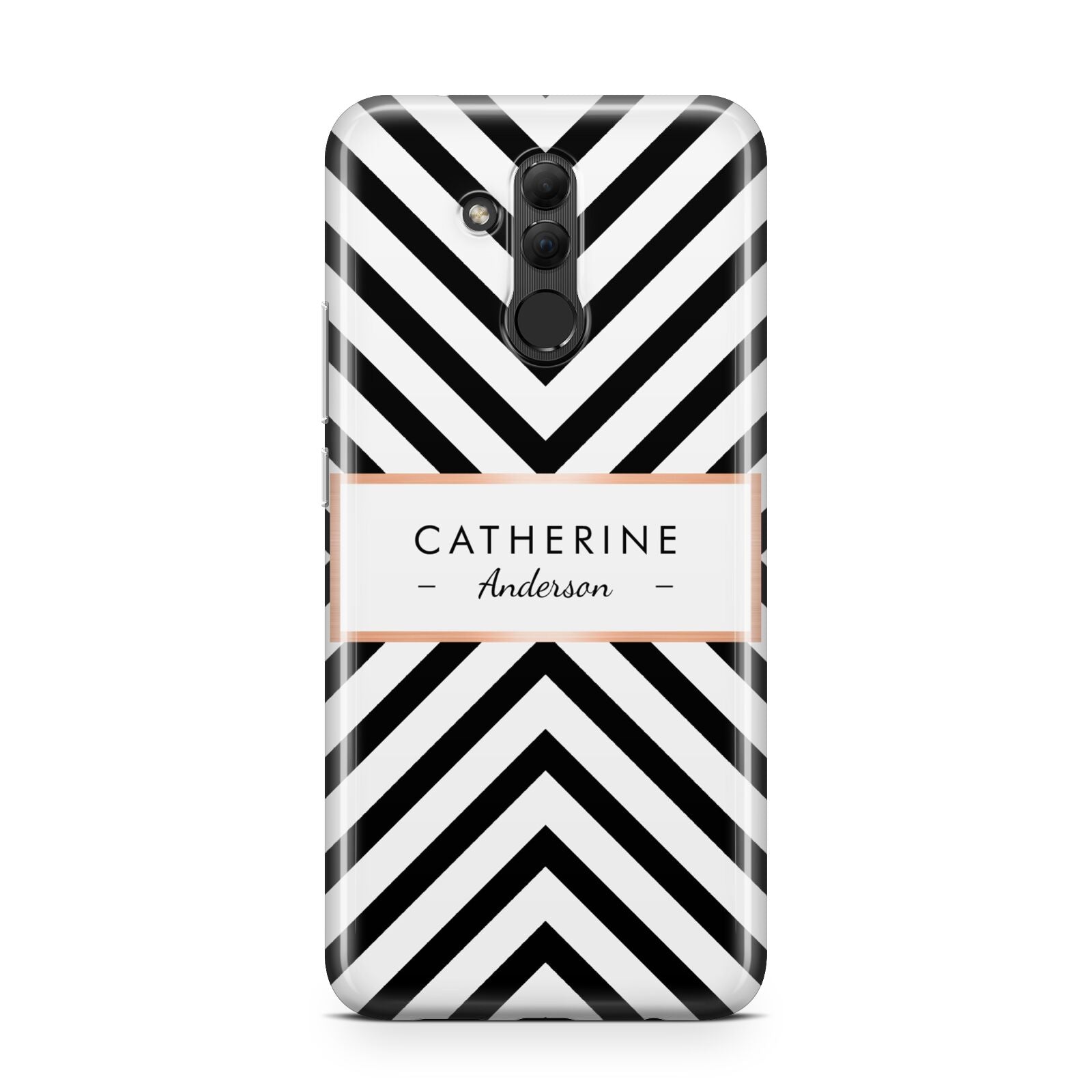 Personalised Black Rose Gold Name Or Initials Huawei Mate 20 Lite