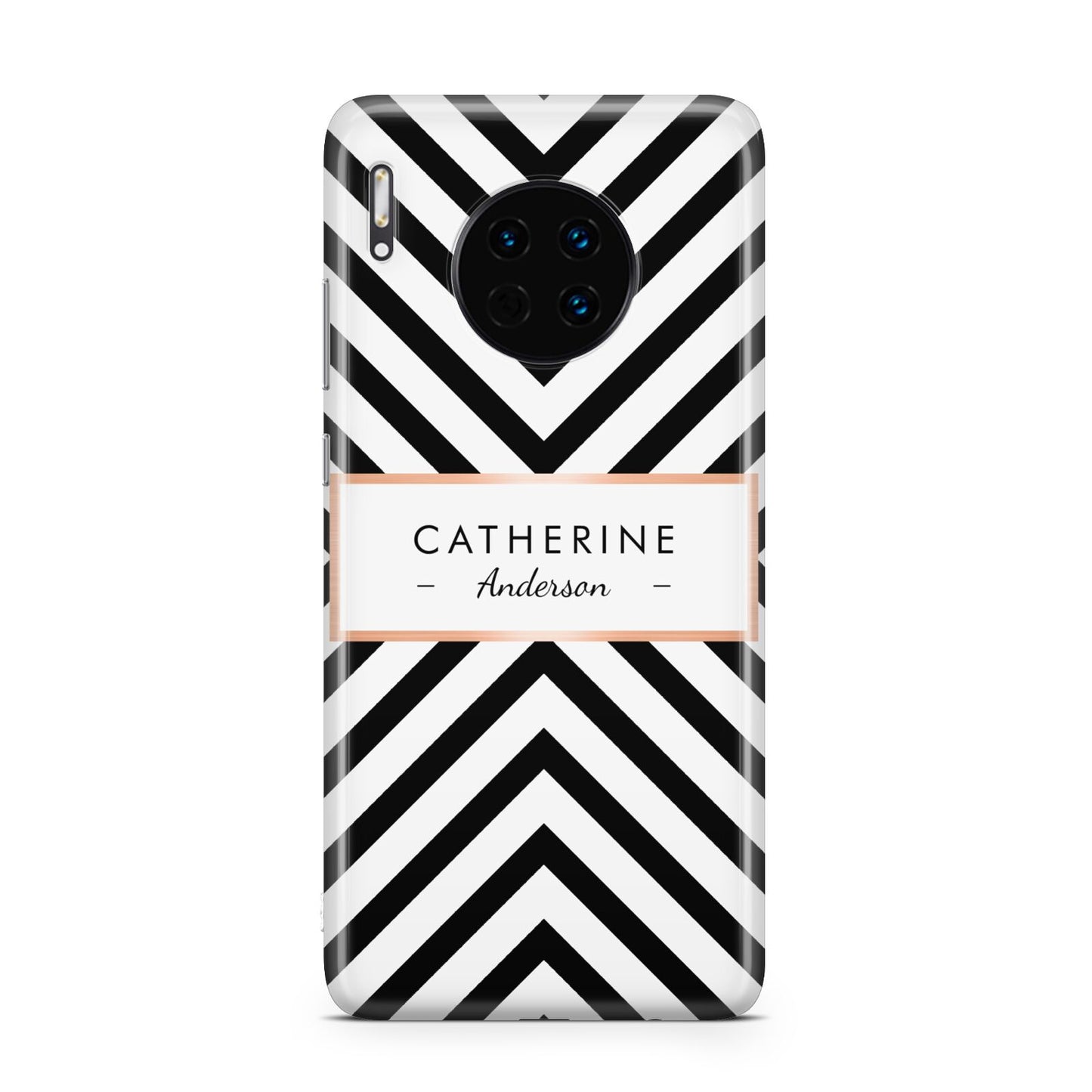 Personalised Black Rose Gold Name Or Initials Huawei Mate 30