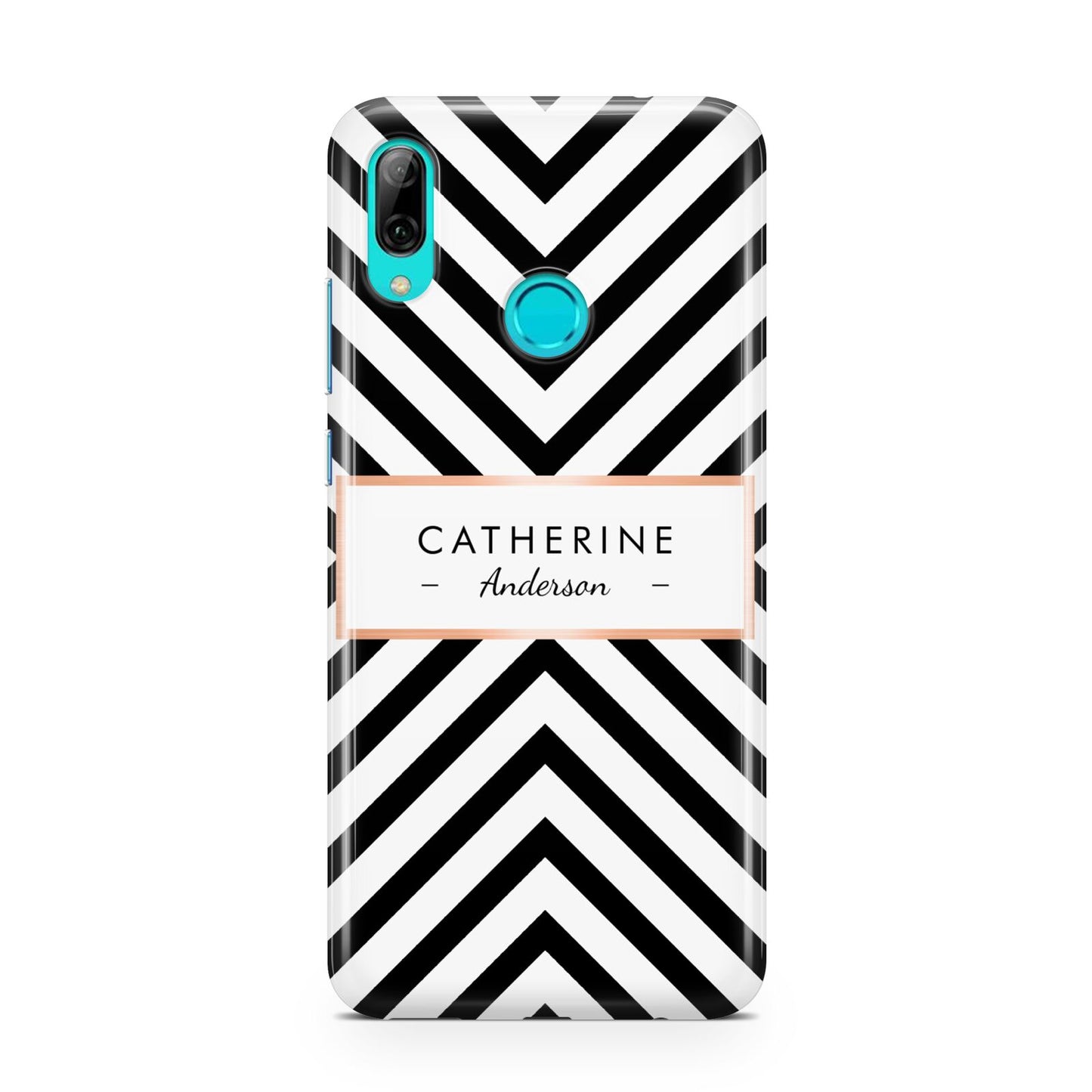Personalised Black Rose Gold Name Or Initials Huawei P Smart 2019 Case