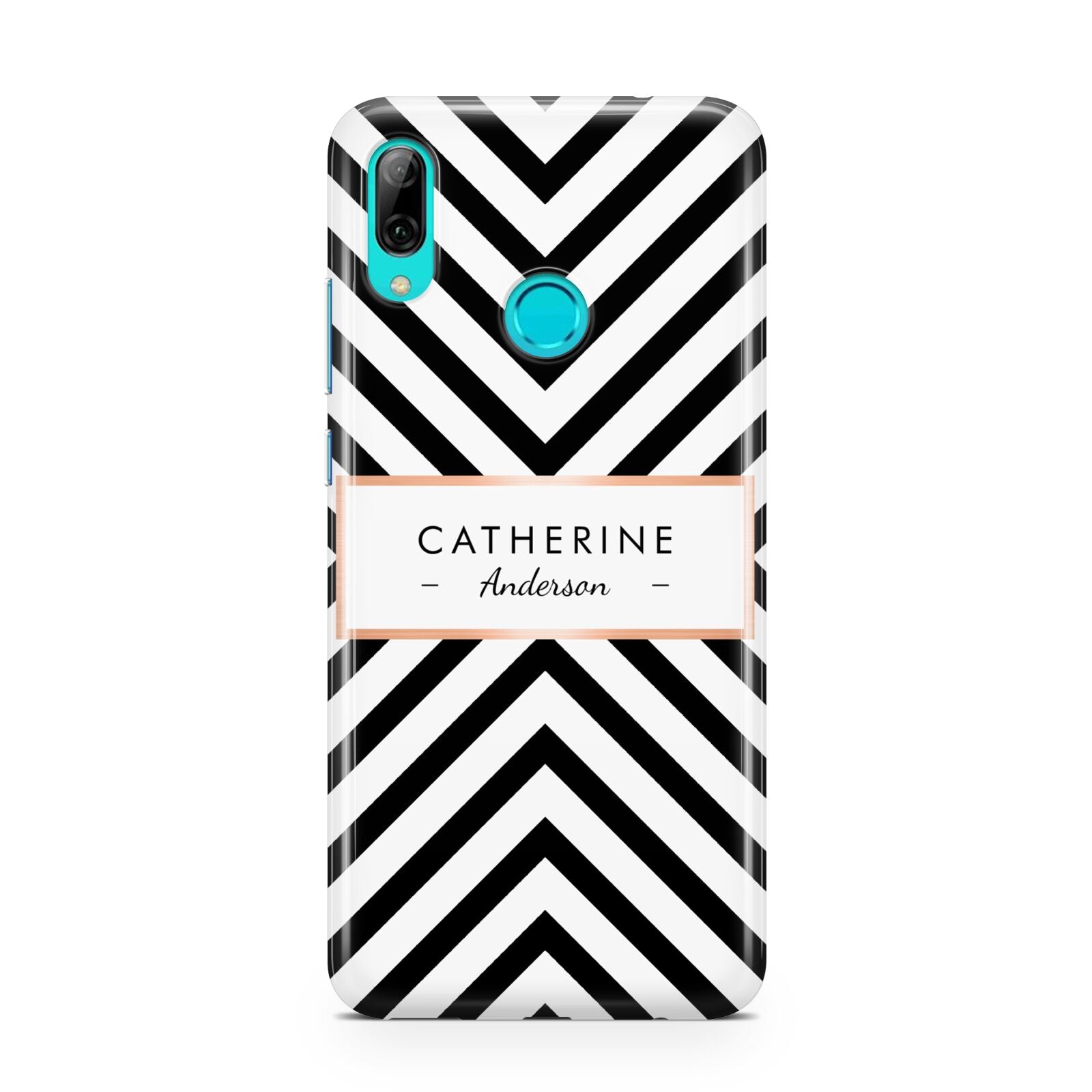 Personalised Black Rose Gold Name Or Initials Huawei P Smart 2019 Case