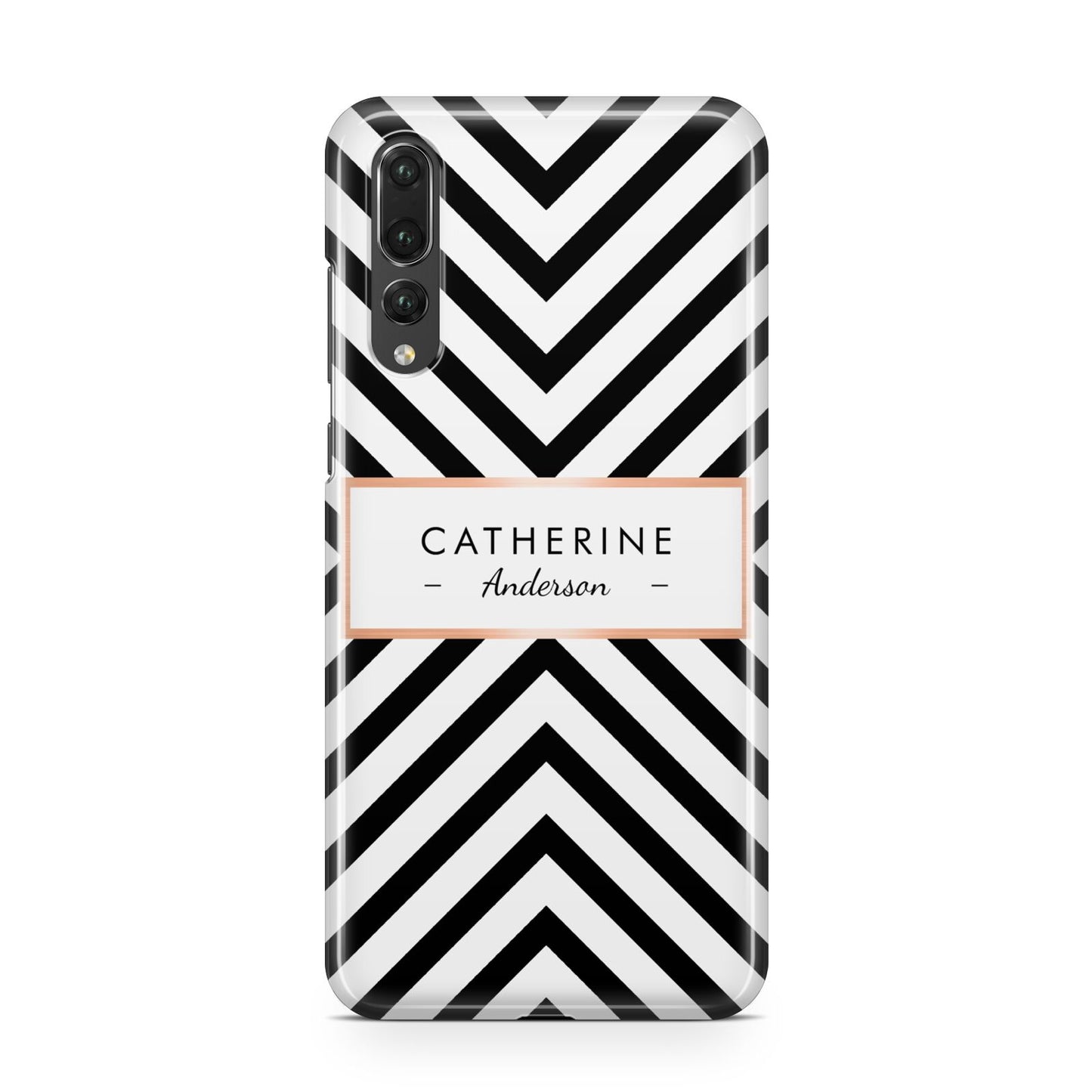 Personalised Black Rose Gold Name Or Initials Huawei P20 Pro Phone Case