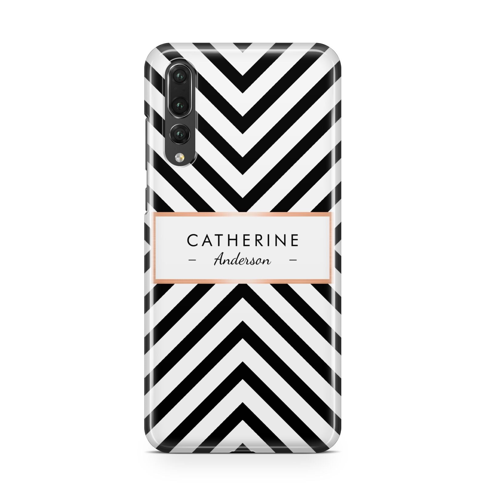 Personalised Black Rose Gold Name Or Initials Huawei P20 Pro Phone Case