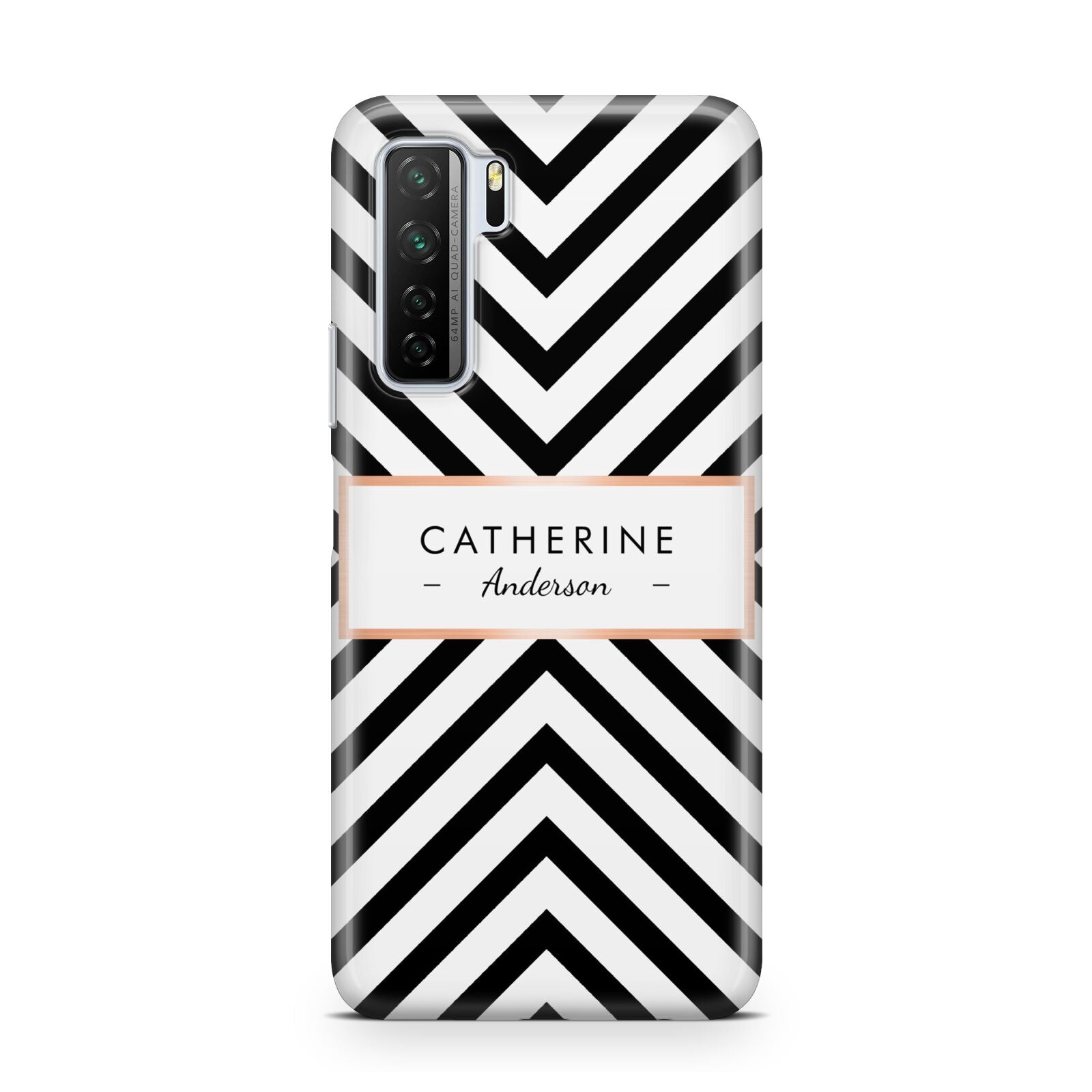 Personalised Black Rose Gold Name Or Initials Huawei P40 Lite 5G Phone Case