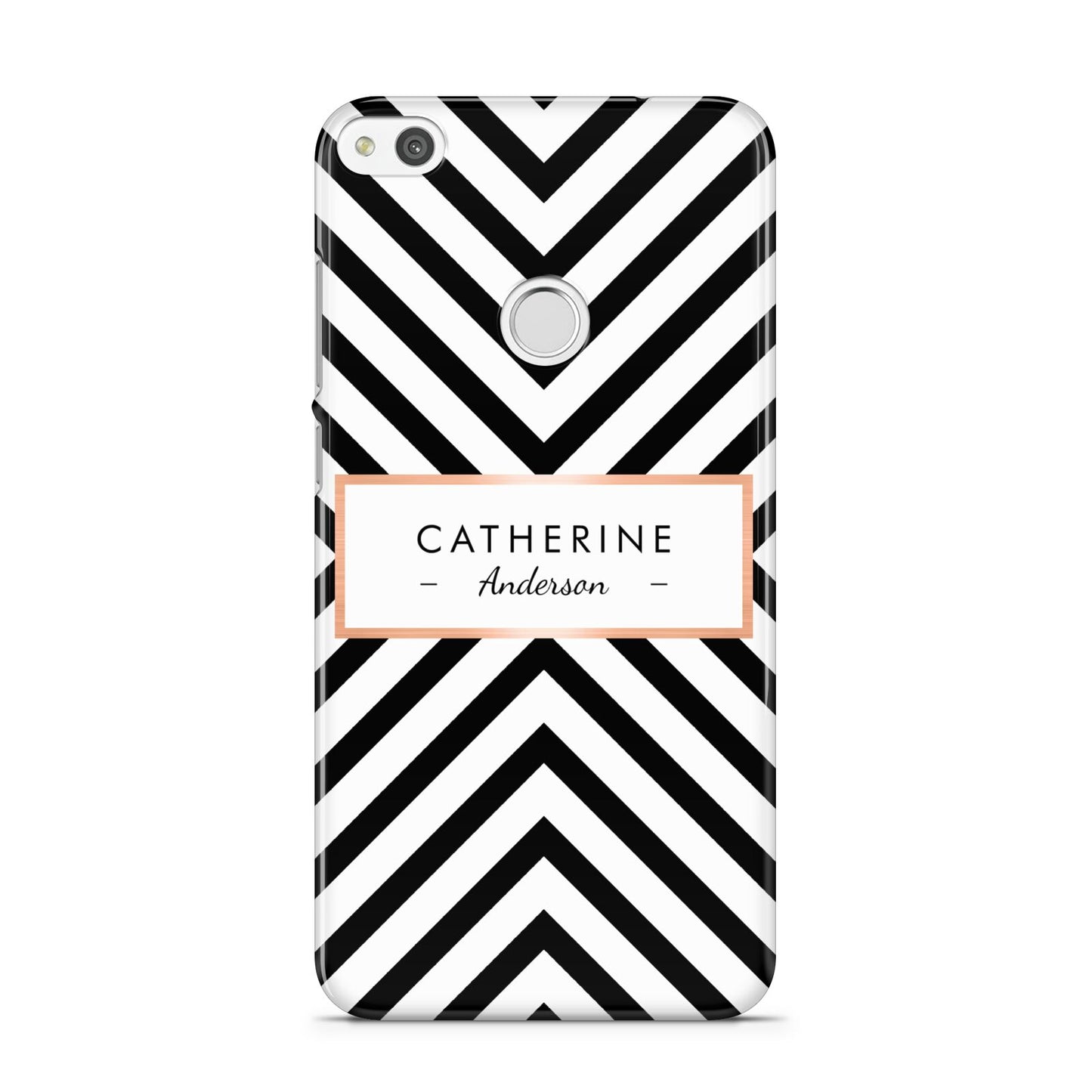 Personalised Black Rose Gold Name Or Initials Huawei P8 Lite Case