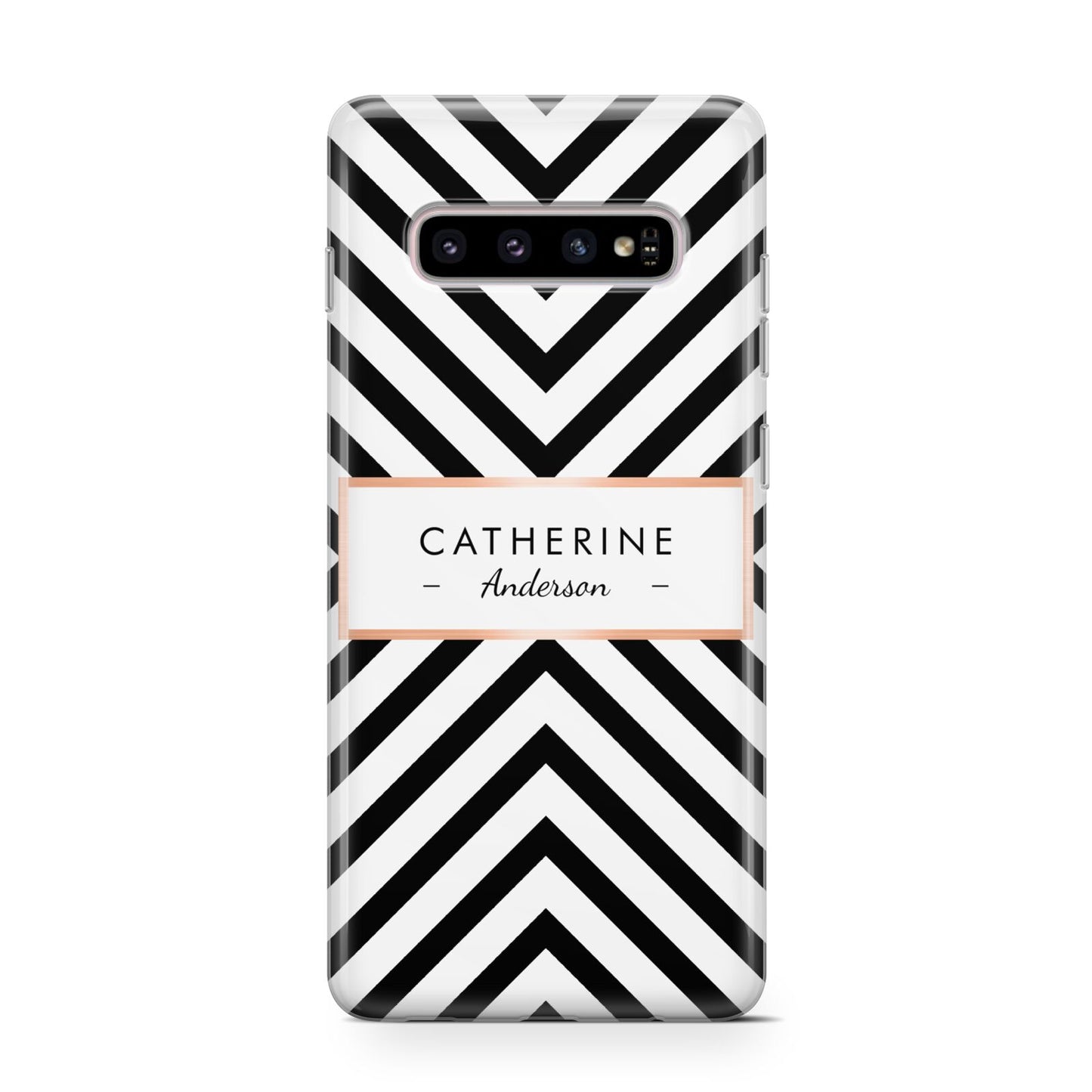 Personalised Black Rose Gold Name Or Initials Protective Samsung Galaxy Case