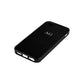 Personalised Black Saffiano Leather iPhone 5 Case Side Angle