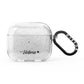 Personalised Black Script Name Heart Clear AirPods Glitter Case 3rd Gen