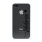 Personalised Black Script Name Heart Clear Apple iPhone 4s Case