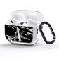 Personalised Black Silver Initial AirPods Pro Glitter Case Side Image