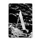 Personalised Black Silver Initial Apple iPad Grey Case