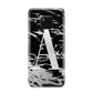 Personalised Black Silver Initial Huawei Mate 20 Pro Phone Case