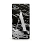 Personalised Black Silver Initial Sony Xperia Case