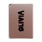 Personalised Black Slime Text Apple iPad Rose Gold Case