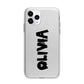 Personalised Black Slime Text Apple iPhone 11 Pro in Silver with Bumper Case