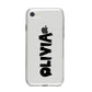 Personalised Black Slime Text iPhone 8 Bumper Case on Silver iPhone