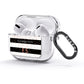 Personalised Black Striped Name Initials AirPods Glitter Case 3rd Gen Side Image