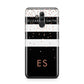 Personalised Black Striped Name Initials Huawei Mate 20 Lite