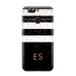 Personalised Black Striped Name Initials Huawei Nova 2s Phone Case