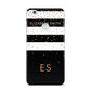 Personalised Black Striped Name Initials Huawei P8 Lite Case