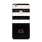 Personalised Black Striped Name Initials Huawei P8 Lite Case