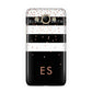 Personalised Black Striped Name Initials Huawei Y3 2017