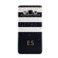 Personalised Black Striped Name Initials Samsung Galaxy A3 Case