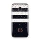 Personalised Black Striped Name Initials Samsung Galaxy J3 2017 Case