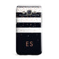 Personalised Black Striped Name Initials Samsung Galaxy J7 Case