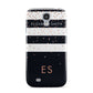 Personalised Black Striped Name Initials Samsung Galaxy S4 Case
