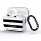 Personalised Black Striped Name or Initials AirPods Pro Clear Case Side Image