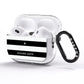 Personalised Black Striped Name or Initials AirPods Pro Glitter Case Side Image