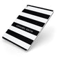 Personalised Black Striped Name or Initials Apple iPad Case on Silver iPad Side View