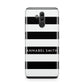 Personalised Black Striped Name or Initials Huawei Mate 20 Lite