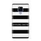 Personalised Black Striped Name or Initials Huawei Mate 20X Phone Case