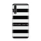 Personalised Black Striped Name or Initials Huawei P20 Pro Phone Case