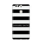 Personalised Black Striped Name or Initials Huawei P9 Case